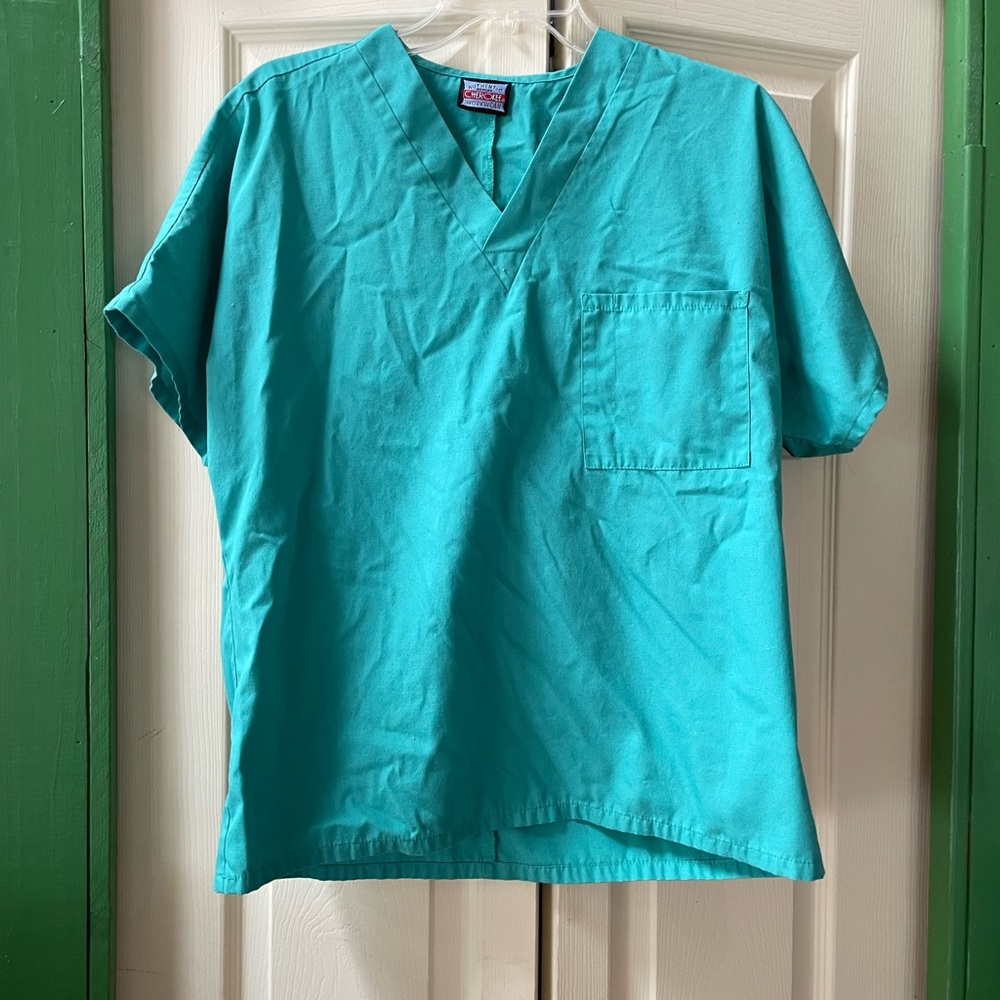 Cherokee Workwear Turquoise V-Neck Shirt